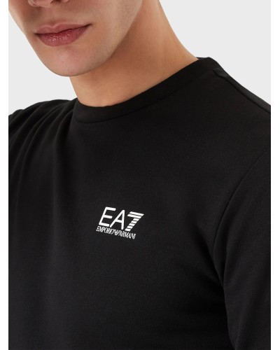 ARMANI EA7 FELPA PARICOLLO COTTON 100%.1200 BLACK