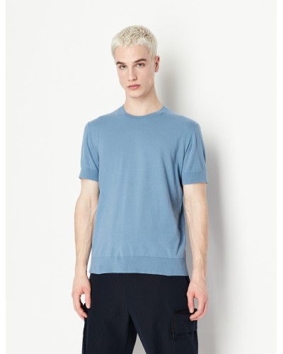 ARMANI AX MAGLIA M/CORTA 100%Cotton.85CU BLUE SHADOW