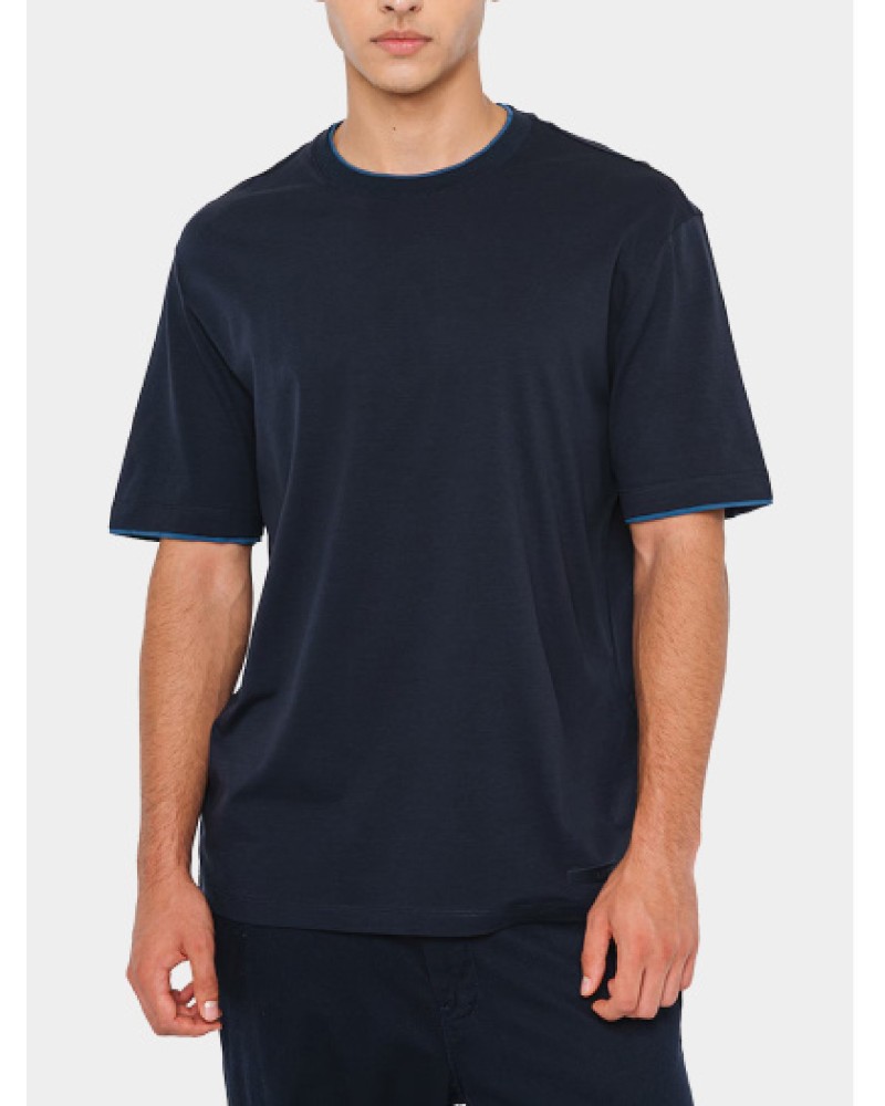 ARMANI AX T-SHIRT M/CORTA 100%COTTON.1510 NAVY