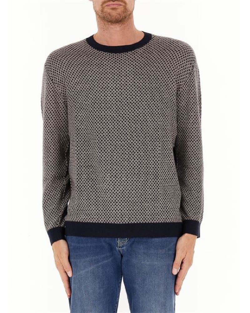 ARMANI AX MAGLIONCINO PULLOVER 42%VISCOSE,53%COTTON,5%SILK.25FJ NAVY CROSS CHECK