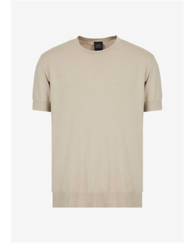 ARMANI AX T-SHIRT M/LUNGA 100%COTTON.17AC DRIFTWOOD
