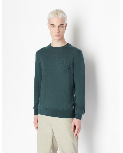 ARMANI AX MAGLIONCINO GIROCOLLO 42%VISCOSE,53%COTTON,5%SILK.1882 GREEN GABLES