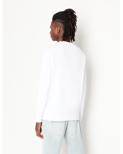 ARMANI AX FELPA PARICOLLO 100%COTTON.1100 WHITE
