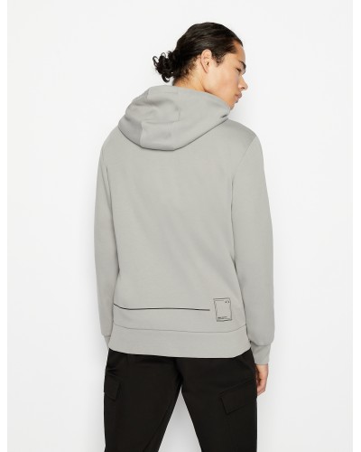ARMANI AX FELPA C/CAPP 41%POLYESTER,59%COTTON.1913 ZINC