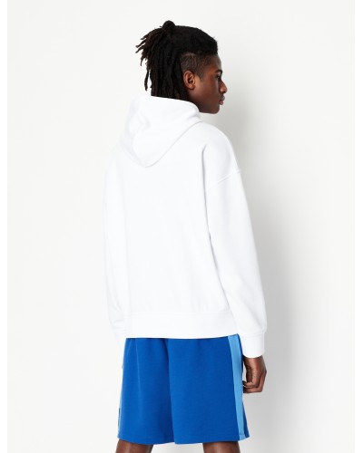 ARMANI AX FELPA C/CAPP 40%POLYESTER,60%COTTON.1100 WHITE