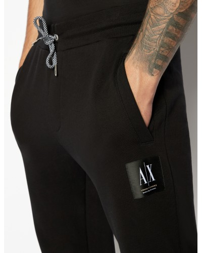 ARMANI AX PANTALONI PANTATUTA 100%COTTON.1200 BLACK