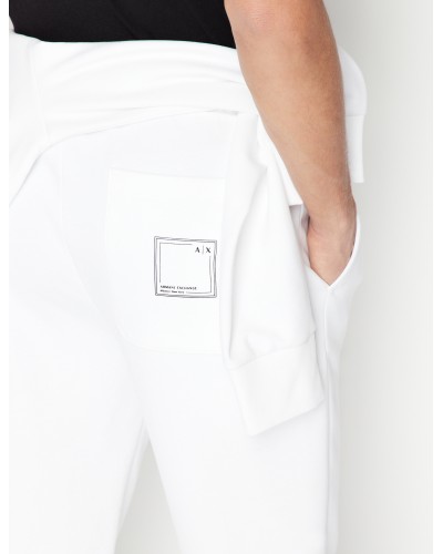 ARMANI AX PANTALONI PANTATUTA 41%POLYESTER,59%COTTON.1100 WHITE