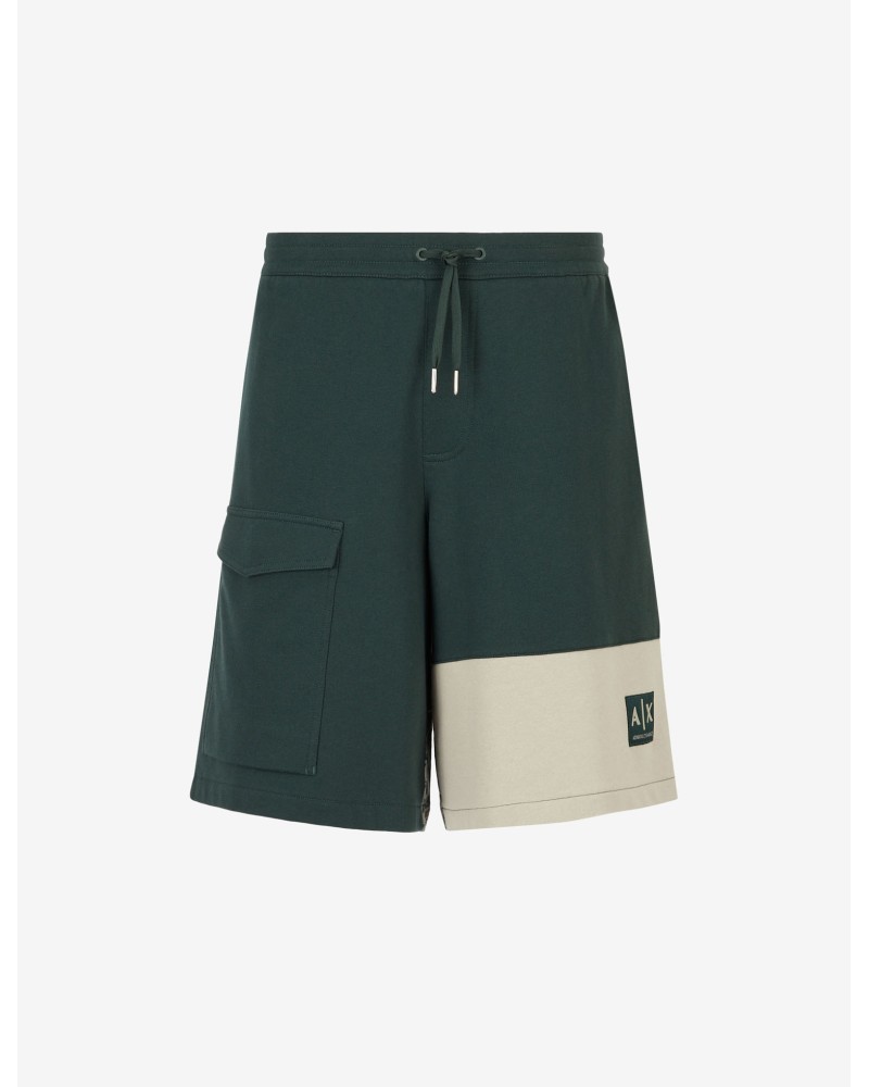 ARMANI AX BERMUDA TUTA 40%POLYESTER,60%COTTON.4885 GREEN G/LON.FOG/G.GA