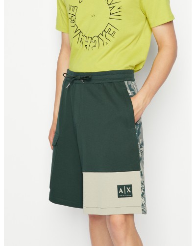 ARMANI AX BERMUDA TUTA 40%POLYESTER,60%COTTON.4885 GREEN G/LON.FOG/G.GA