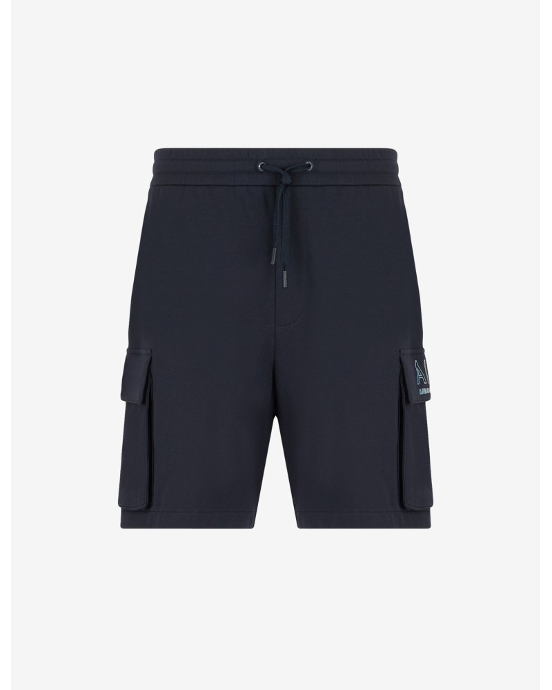 ARMANI AX BERMUDA TUTA 100%COTTON.1510 NAVY