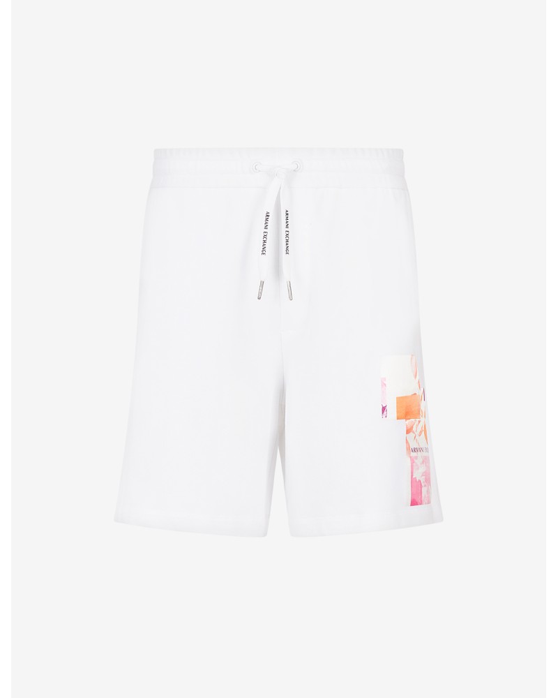 ARMANI AX BERMUDA TUTA 40%POLYESTER,60%COTTON.1100 WHITE