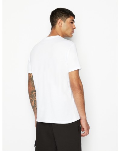 ARMANI AX T-SHIRT M/CORTA 100%COTTON.1100 WHITE