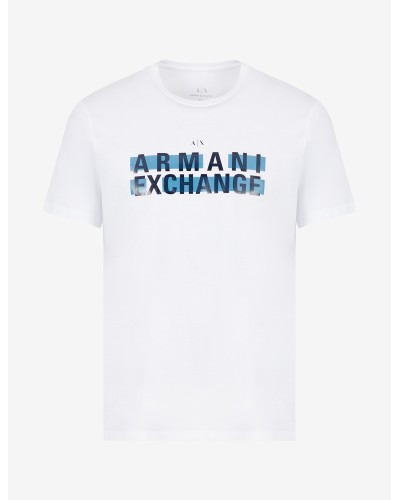 ARMANI AX T-SHIRT M/CORTA 100%COTTON.1100 WHITE