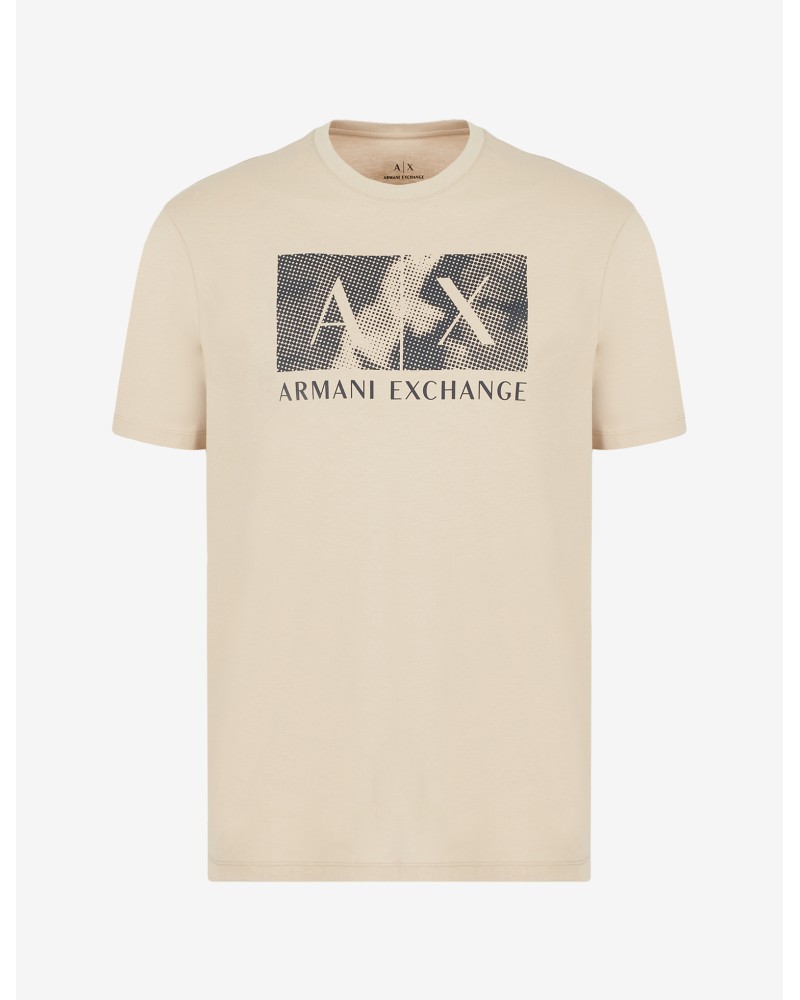 ARMANI AX T-SHIRT M/CORTA 100%Cotton.1785 DARK WHITE PEPPER