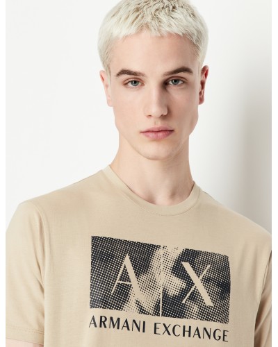 ARMANI AX T-SHIRT M/CORTA 100%Cotton.1785 DARK WHITE PEPPER