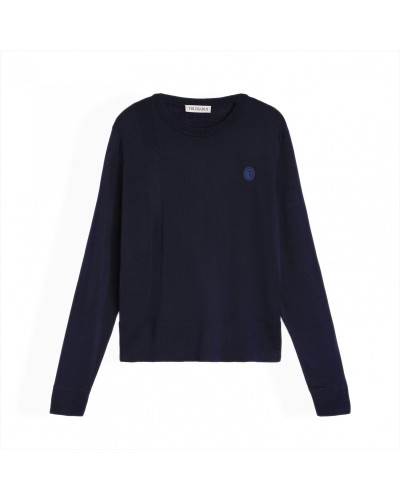 TRUSSARDI SWEATER ROUNDNECK VANISE' VISCOSE BLEND REGULAR FIT.U290 NAVY BLUE