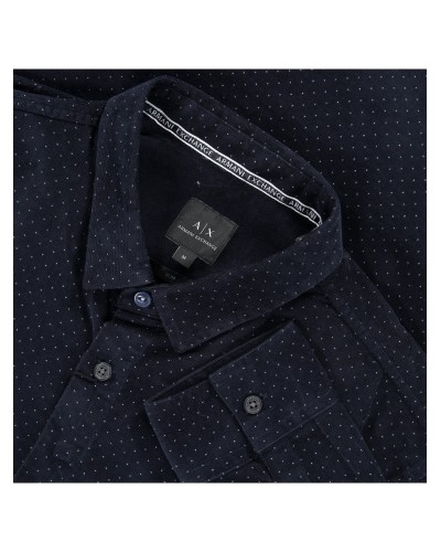 ARMANI AX CAMICIA UOMO.7521 NAVY & WHITE