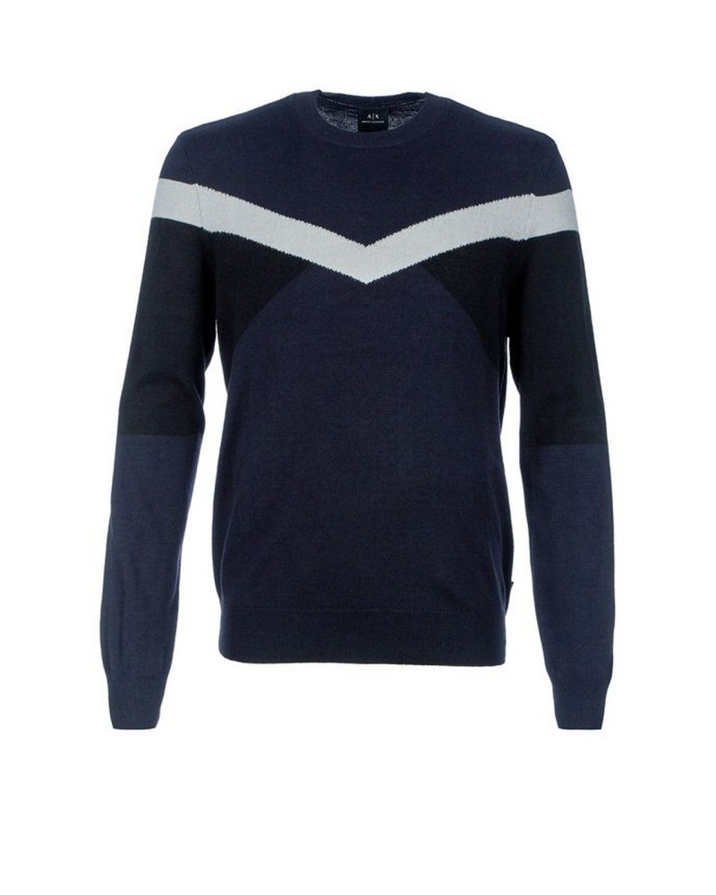 ARMANI AX MAGLIA UOMO.7551 NAVY BLACK 7551 NAVY BLACK 