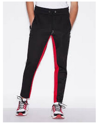 ARMANI AX PANTALONE TUTA UOMO.5253 BLACK WHITE