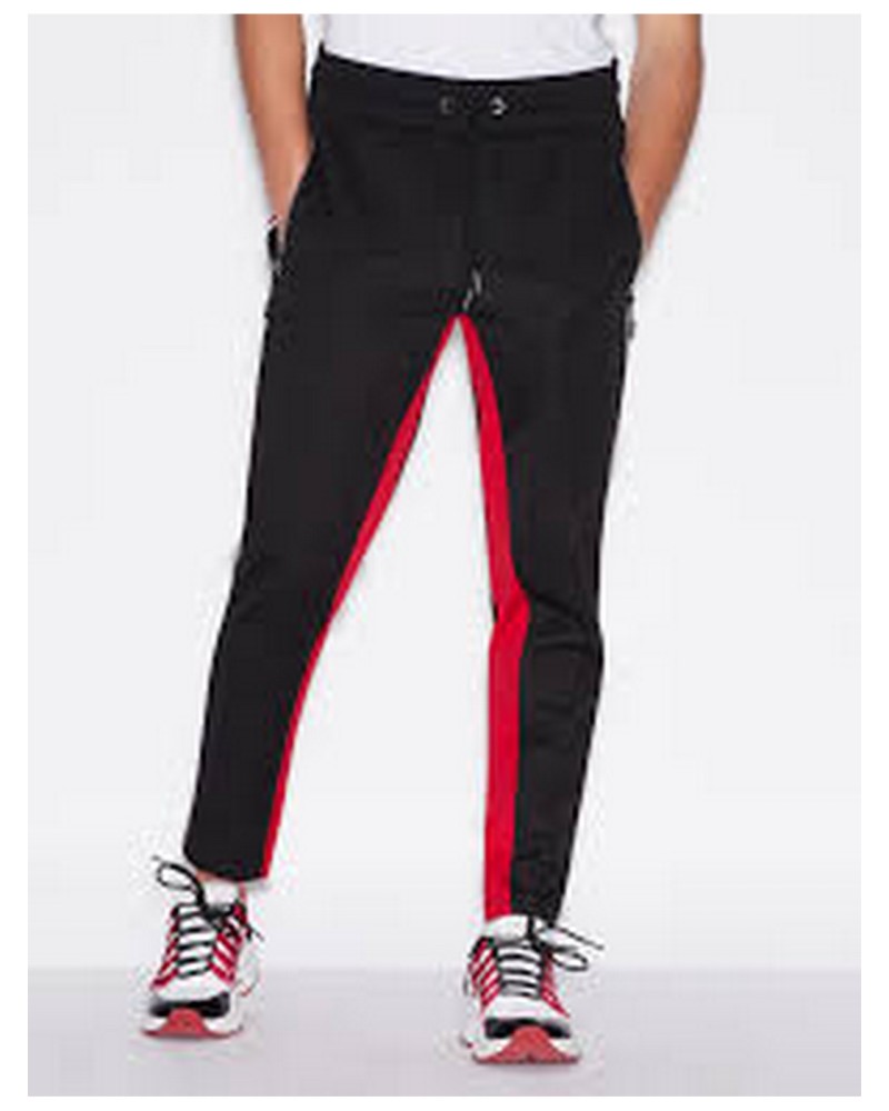 ARMANI AX PANTALONE TUTA UOMO.5253 BLACK WHITE