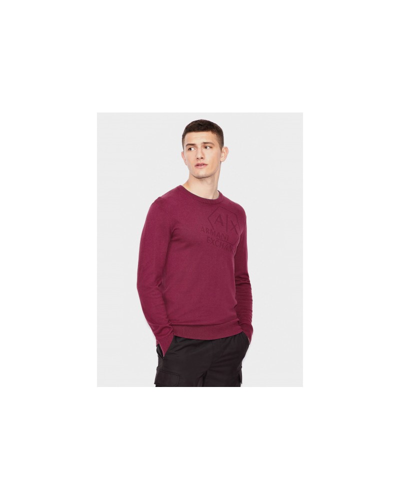 ARMANI AX MAGLIA PULLOVER.1306 GRAPE WINE