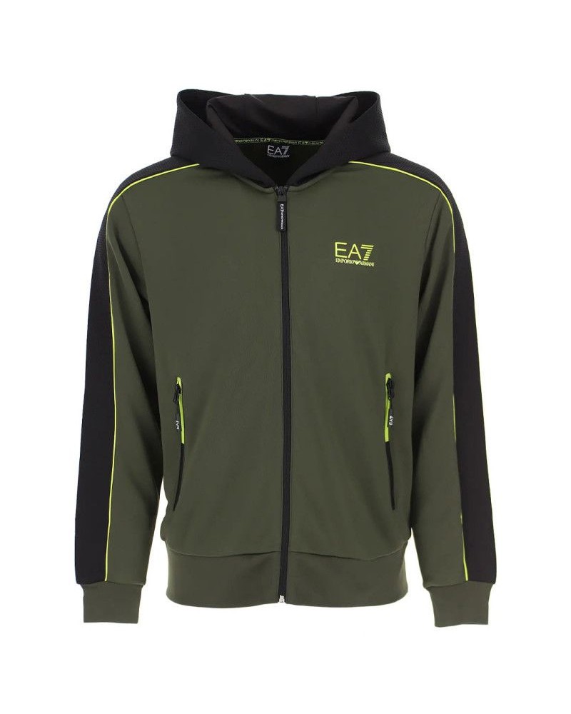 ARMANI EA7 FELPA SWEATSHIRT 100% POLYESTER.1852 FOREST NIGHT