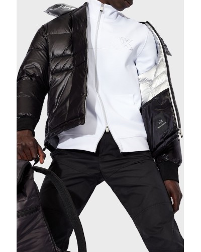 ARMANI AX GIUBBOTTO PIUMINO 100% POLYAMIDE.2218 BLACK/SILVER