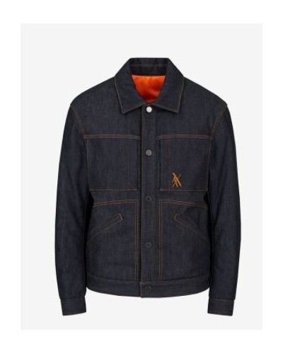 ARMANI AX GIUBBOTTO BLOUSON 96% COTTON, 3% POLYESTER, 1% ELASTANE.85AT INDIGO DENIM/ORIOLE