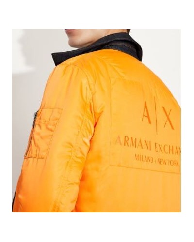 ARMANI AX GIUBBOTTO BLOUSON 96% COTTON, 3% POLYESTER, 1% ELASTANE.85AT INDIGO DENIM/ORIOLE