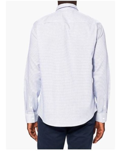 ARMANI AX CAMICIA SHIRT 100% COTTON.4517 BLUE MIXED SQUARES