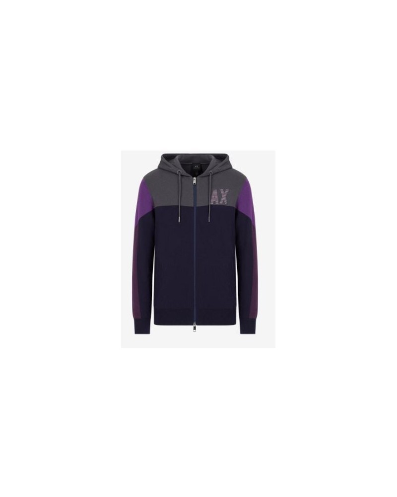 ARMANI AX MAGLIERIA CARDIGAN 60% COTTON, 31% POLYAMIDE, 9% WOOL.2527 EVENI B/IRON G/P MAG
