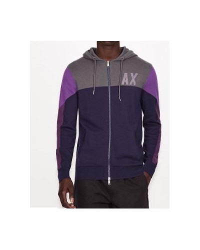 ARMANI AX MAGLIERIA CARDIGAN 60% COTTON, 31% POLYAMIDE, 9% WOOL.2527 EVENI B/IRON G/P MAG