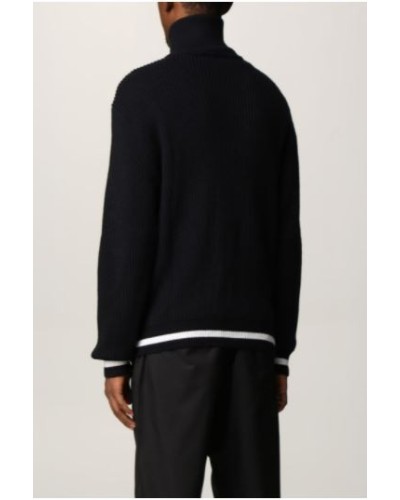 ARMANI AX MAGLIERIA CARDIGAN 35% COTTON, 33% VIRGIN WOOL, 32% ACRYLIC.1583 DEEP NAVY