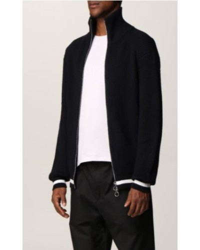 ARMANI AX MAGLIERIA CARDIGAN 35% COTTON, 33% VIRGIN WOOL, 32% ACRYLIC.1583 DEEP NAVY