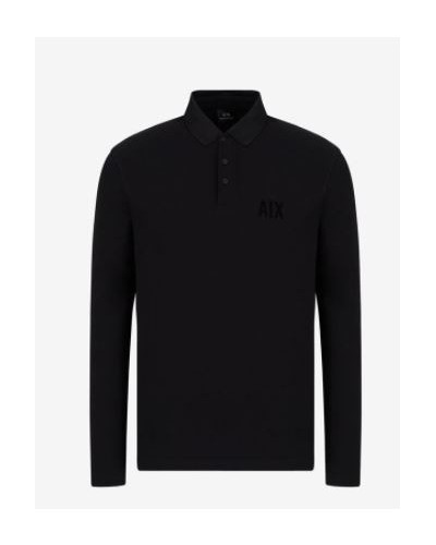 ARMANI AX POLO POLO 100% COTTON.1200 BLACK