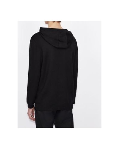 ARMANI AX MAGLIERIA PULLOVER 36% POLYAMIDE, 32% VISCOSE, 31% COTTON, 1% ELASTANE.9215 BLACK/BC07 GRE 9215 BLACK/BC07 GREY MELA