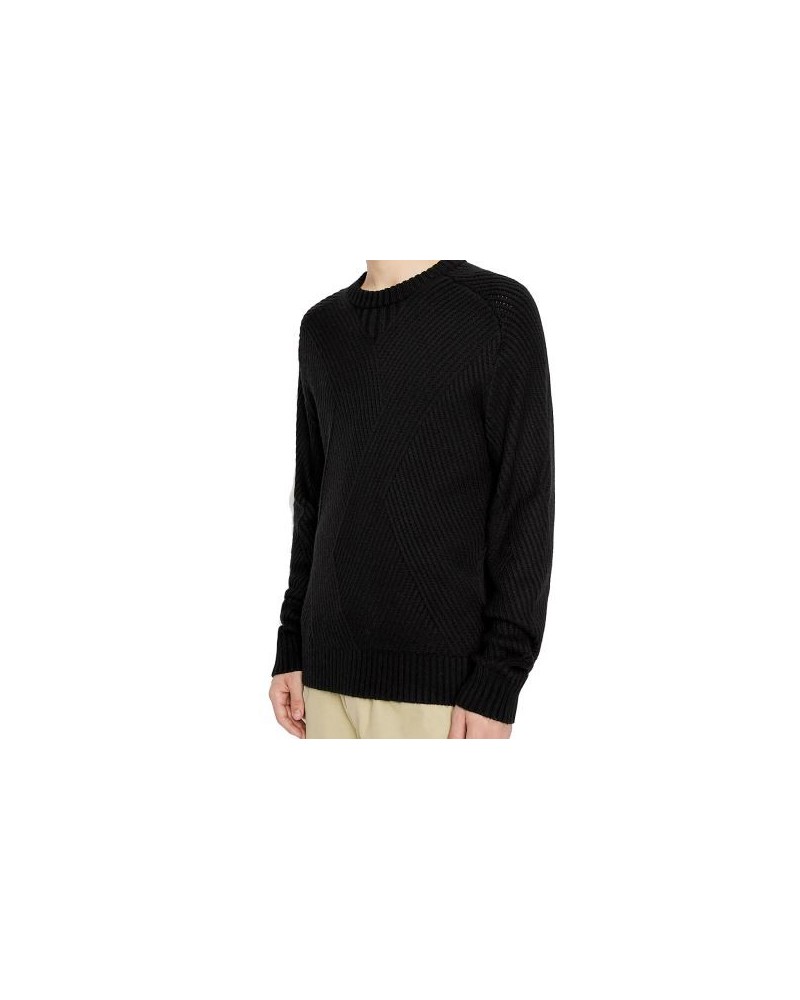 ARMANI AX MAGLIERIA PULLOVER 50% VISCOSE, 30% ACRYLIC, 15% POLYAMIDE, 5% WOOL.1200 BLACK