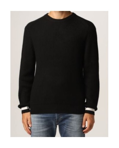 ARMANI AX MAGLIERIA PULLOVER 35% COTTON, 33% VIRGIN WOOL, 32% ACRYLIC.1200 BLACK