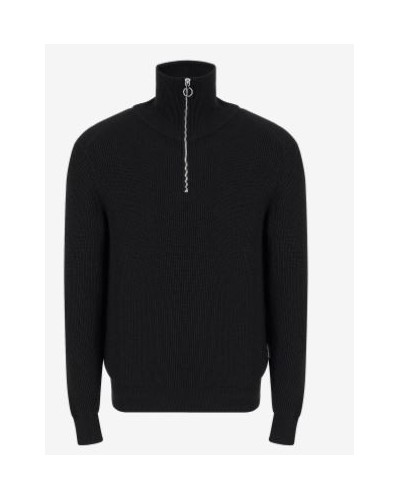 ARMANI AX MAGLIERIA PULLOVER 35% COTTON, 33% VIRGIN WOOL, 32% ACRYLIC.1200 BLACK