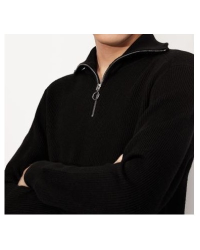 ARMANI AX MAGLIERIA PULLOVER 35% COTTON, 33% VIRGIN WOOL, 32% ACRYLIC.1200 BLACK