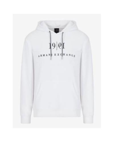 ARMANI AX FELPA FELPA 60% COTTON, 40% POLYESTER.1100 WHITE