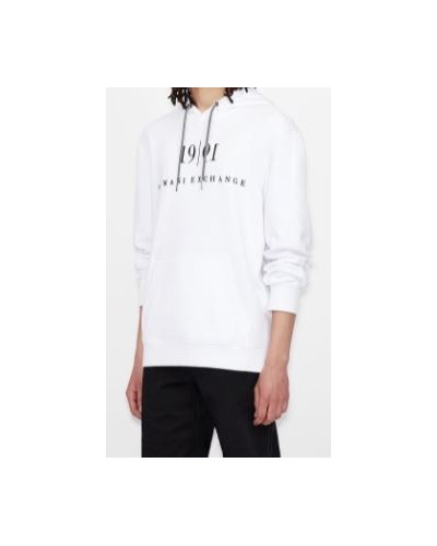 ARMANI AX FELPA FELPA 60% COTTON, 40% POLYESTER.1100 WHITE
