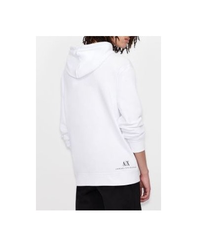 ARMANI AX FELPA FELPA 60% COTTON, 40% POLYESTER.1100 WHITE