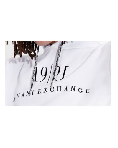 ARMANI AX FELPA FELPA 60% COTTON, 40% POLYESTER.1100 WHITE