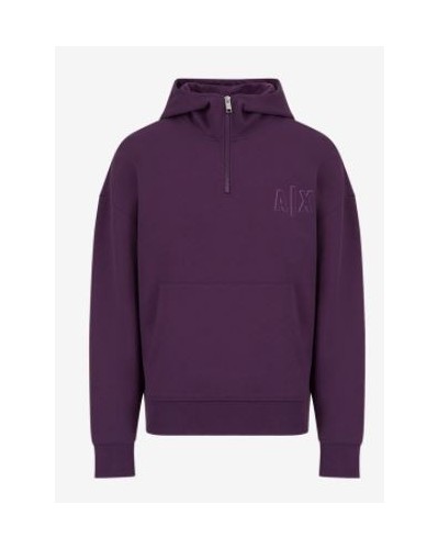 ARMANI AX FELPA FELPA 70% COTTON, 30% POLYESTER.1344 SHADOW PURPLE