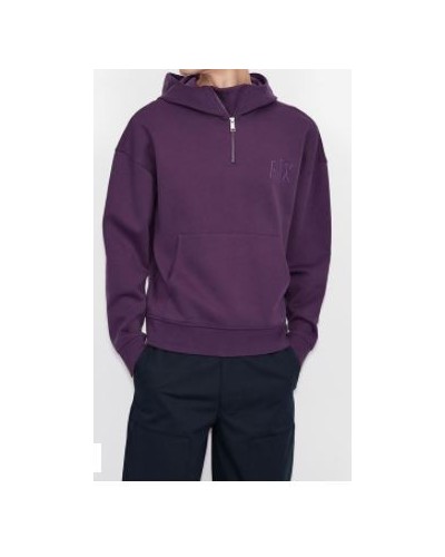 ARMANI AX FELPA FELPA 70% COTTON, 30% POLYESTER.1344 SHADOW PURPLE