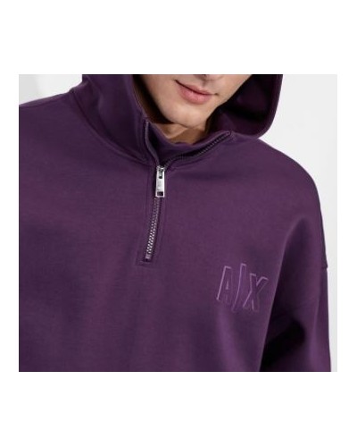 ARMANI AX FELPA FELPA 70% COTTON, 30% POLYESTER.1344 SHADOW PURPLE