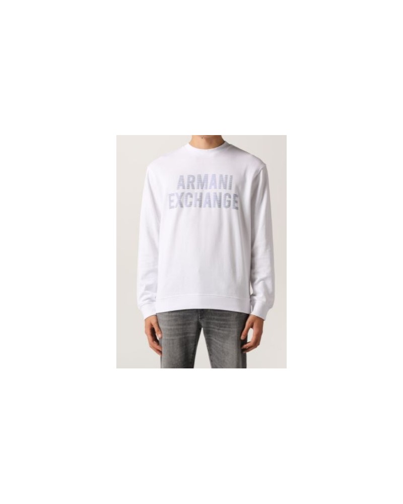 ARMANI AX FELPA FELPA 86% COTTON, 14% POLYESTER.1100 WHITE