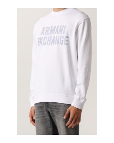 ARMANI AX FELPA FELPA 86% COTTON, 14% POLYESTER.1100 WHITE