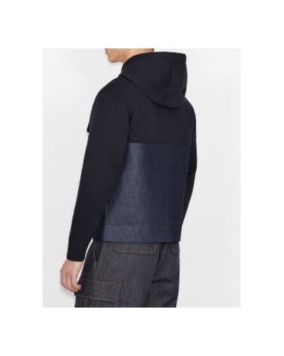 ARMANI AX FELPA FELPA 100% COTTON.8555 INDIGO DENIM/DEEP NA